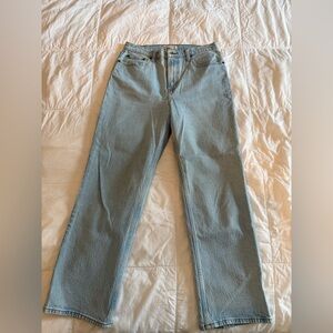 Abercrombie & Fitch Light Blue High Rise Straight Jeans